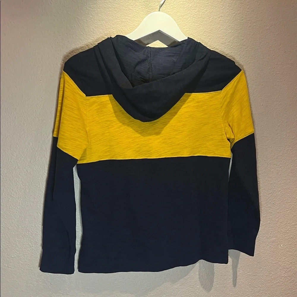 New Gymboree Boy’s Rugby Style Preppy Striped Hooded Shirt Size 10 NWT